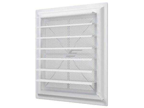 Ventiliacijos grotelės | vėdinimo sistemoms | su reguliuojamomis sklendėmis | 399x349mm | kvadratinės | balta spalva | plastikinės | 3540GRZ