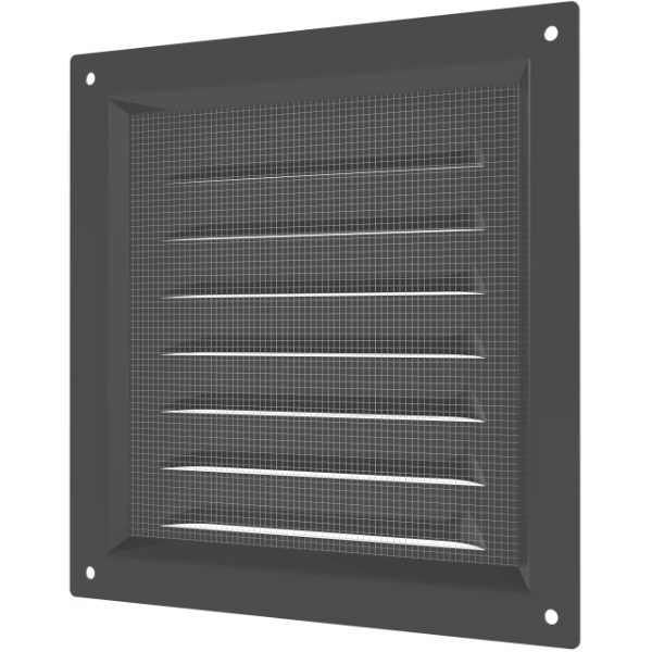 Kratka wentylacyjna | do systemów wentylacyjnych | z siatką | 150×150 mm | kolor szary | stal ocynkowana 2 Kratka wentylacyjna | do systemów wentylacyjnych | z siatką | 150×150 mm | kolor szary | stal ocynkowana 2