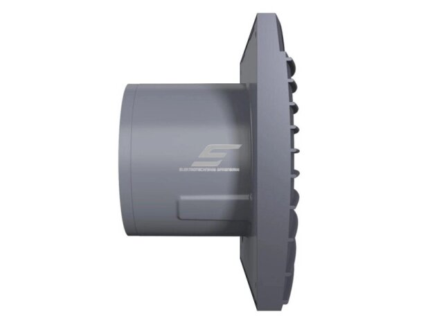 Ventiliatorius su atbuliniu vožtuvu | sklende | D100 | 230V | 155x155x108mm | IP24 | plastikinis | tamsiai pilkos spalvos | TY4STP 1 Ventiliatorius su atbuliniu vožtuvu | sklende | D100 | 230V | 155x155x108mm | IP24 | plastikinis | tamsiai pilkos spalvos | TY4STP 1