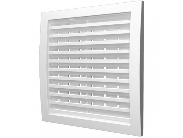 Ventiliacijos grotelės | vėdinimo sistemoms | 350x350mm | kvadratinės | išorinės | nuimamos | balta spalva | plastikinės | 3535VGB
