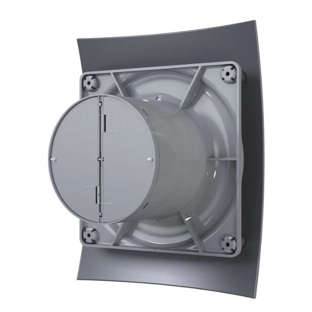 Ventilators ar atpakaļgaitas žalūzām | D100 | 230V | 220x175x123mm | IP24 | plastmasa | tumši pelēks | BR4STP 2 Ventilators ar atpakaļgaitas žalūzām | D100 | 230V | 220x175x123mm | IP24 | plastmasa | tumši pelēks | BR4STP 2