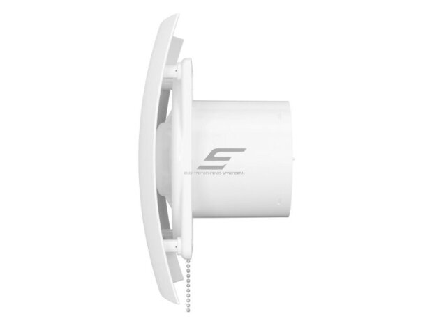 Ventiliatorius su atbuliniu vožtuvu | sklende | su virvele | D125 | 230V | 237x190x137mm | IP24 | plastikinis | baltos spalvos | BR5S2 1 Ventiliatorius su atbuliniu vožtuvu | sklende | su virvele | D125 | 230V | 237x190x137mm | IP24 | plastikinis | baltos spalvos | BR5S2 1