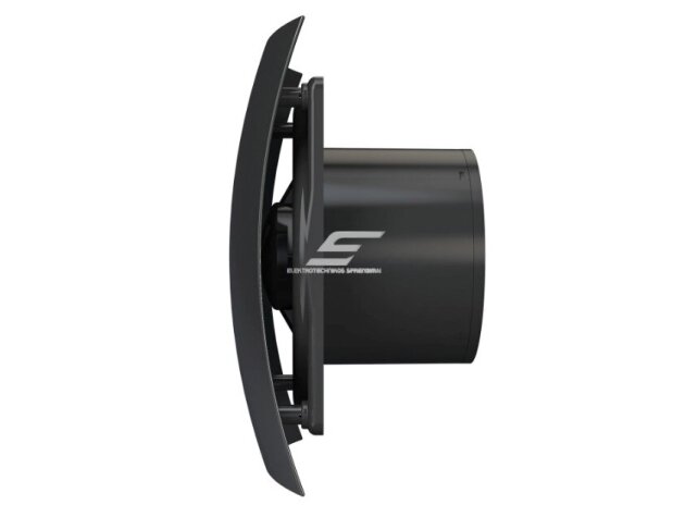 Ventiliatorius su atbuliniu vožtuvu | sklende | D125 | 230V | 237x190x137mm | IP24 | plastikinis | juodos spalvos | BR5SJ 1