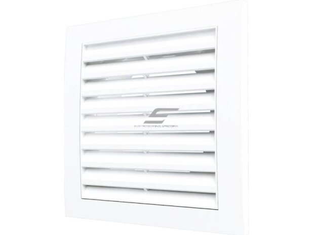 Ventiliacijos grotelės | vėdinimo sistemoms | 200x200mm | kvadratinės | nuimamos | su flanšu D150 | balta spalva | plastikinės | 2020VG15