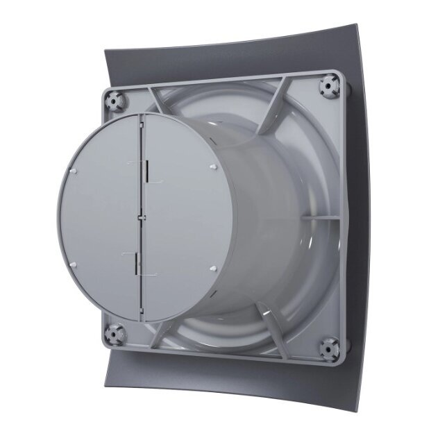 Ventilators ar atpakaļgaitas aizbāzni | vārsts | D125 | 230V | 237x190x137mm | IP24 | plastmasa | tumši pelēks | BR5STP 2
