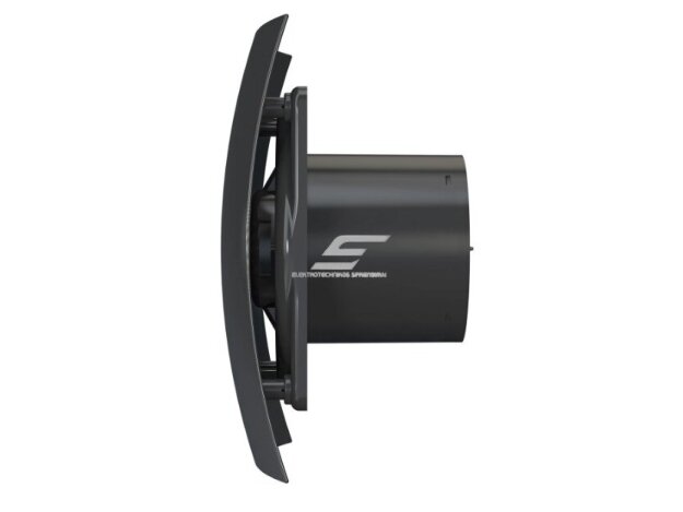 Ventiliatorius su atbuliniu vožtuvu | sklende | D100 | 230V | 220x175x123mm | IP24 | plastikinis | juodos spalvos | BR4SJ 1