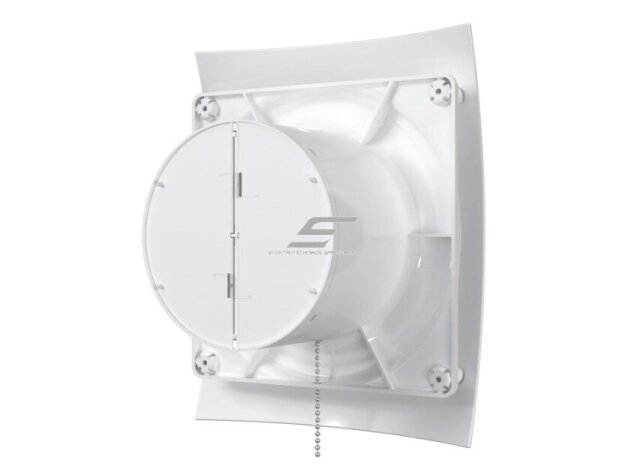 Ventiliatorius su atbuliniu vožtuvu | sklende | su virvele | D125 | 230V | 237x190x137mm | IP24 | plastikinis | baltos spalvos | BR5S2 2 Ventiliatorius su atbuliniu vožtuvu | sklende | su virvele | D125 | 230V | 237x190x137mm | IP24 | plastikinis | baltos spalvos | BR5S2 2