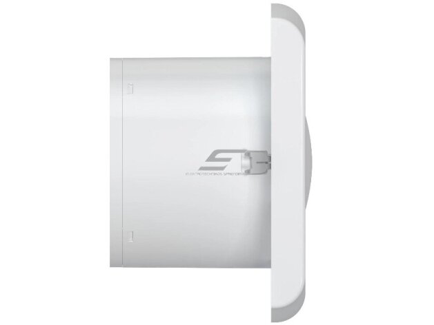 Ventiliatorius su atbuliniu vožtuvu | sklende | D100 | 230V | 151x151x70mm | IP24 | plastikinis | baltos spalvos | WD100BB 1