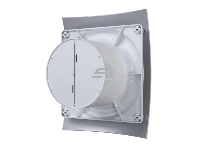 Ventiliatorius su atbuliniu vožtuvu | sklende | D125 | 230V | 237x190x137mm | IP24 | plastikinis | pilkos spalvos | BR5SP 2