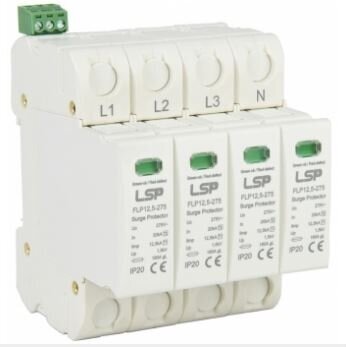Ogranicznik przepięć T1+T2 (B+C) | 4P TN-S | Iimp 12,5 kA | Imax 50 kA | Up ≤ 1,5 kV | ze stykiem sygnalizacyjnym | LSP FLP12.5-275/4S Ogranicznik przepięć T1+T2 (B+C) | 4P TN-S | Iimp 12,5 kA | Imax 50 kA | Up ≤ 1,5 kV | ze stykiem sygnalizacyjnym | LSP FLP12.5-275/4S