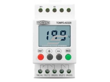Modulinis | skaitmeninis viršįtampių maksimalios ir žemos įtampos analizatorius | relė | 50-300VAC/DC | DIN | Tomzn | TOMPD-AD220 Modulinis | skaitmeninis viršįtampių maksimalios ir žemos įtampos analizatorius | relė | 50-300VAC/DC | DIN | Tomzn | TOMPD-AD220