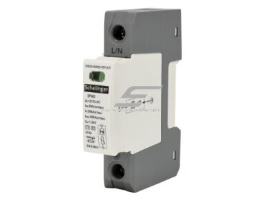 Modulinis viršįtampių ribotuvas | 1P | 8kA (10/350) | T1+T2 (B+C) | IP20 | SCHELINGER | A51-SPD02-1P-B+C | 5900280964571 Modulinis viršįtampių ribotuvas | 1P | 8kA (10/350) | T1+T2 (B+C) | IP20 | SCHELINGER | A51-SPD02-1P-B+C | 5900280964571