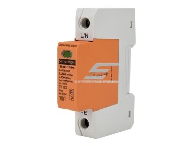 Modulinis viršįtampių ribotuvas | 1P | 5kA (10/350) | T1+T2 (B+C) | IP20 | SCHELINGER | A51-SPD01-1P-B+C | 5900280916631 Modulinis viršįtampių ribotuvas | 1P | 5kA (10/350) | T1+T2 (B+C) | IP20 | SCHELINGER | A51-SPD01-1P-B+C | 5900280916631