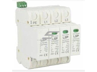 Modulinis viršįtampių ribotuvas | 3P+N | 12,5kA | 50kA | T1+T2 | DIN | FLP12.5-275/3S+1 Modulinis viršįtampių ribotuvas | 3P+N | 12,5kA | 50kA | T1+T2 | DIN | FLP12.5-275/3S+1
