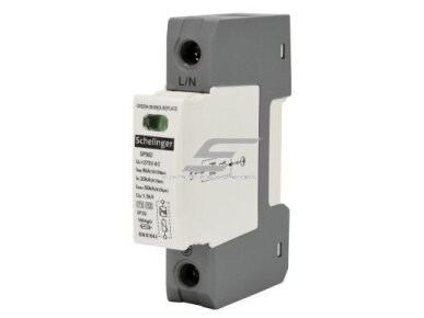 Modulinis viršįtampių ribotuvas | 1P | 8kA (10/350) | T1+T2 (B+C) | IP20 | SCHELINGER | A51-SPD02-1P-B+C | 5900280964571 Modulinis viršįtampių ribotuvas | 1P | 8kA (10/350) | T1+T2 (B+C) | IP20 | SCHELINGER | A51-SPD02-1P-B+C | 5900280964571