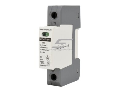 Modulinis viršįtampių ribotuvas | 1P | 20kA (8/20) | T2 (C) | IP20 | SCHELINGER | A51-SPD01-1P-C | 5900280964533 Modulinis viršįtampių ribotuvas | 1P | 20kA (8/20) | T2 (C) | IP20 | SCHELINGER | A51-SPD01-1P-C | 5900280964533