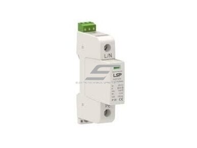 Viršįtampių ribotuvas T1+T2 (B+C) | 1P | Iimp 7 kA | Imax 50 kA | Up ≤ 1,5 kV | LSP FLP7-275/1 Viršįtampių ribotuvas T1+T2 (B+C) | 1P | Iimp 7 kA | Imax 50 kA | Up ≤ 1,5 kV | LSP FLP7-275/1