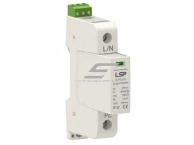 Viršįtampių ribotuvas T1+T2 (B+C) | 1P | Iimp 7 kA | Imax 50 kA | Up ≤ 1,5 kV | su signaliniu kontaktu | LSP FLP7-275/1S Viršįtampių ribotuvas T1+T2 (B+C) | 1P | Iimp 7 kA | Imax 50 kA | Up ≤ 1,5 kV | su signaliniu kontaktu | LSP FLP7-275/1S