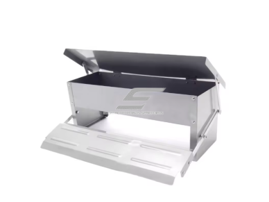 Automatinė metalinė lesykla vištoms | 5 kg talpa | cinkuotas plienas | su dangčiu | gravitacinis veikimas | atspari lauko sąlygoms