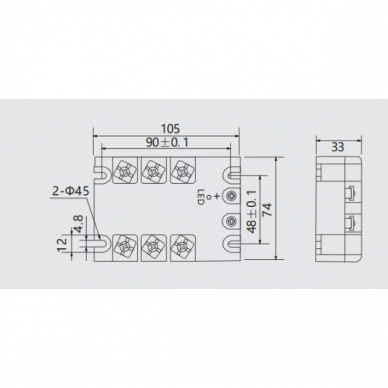 Hermeetiline pooljuhtrelee | 25 A | AC → AC | LED-indikaator | kontaktivaba lülitamine | GSR1-3 2 Hermeetiline pooljuhtrelee | 25 A | AC → AC | LED-indikaator | kontaktivaba lülitamine | GSR1-3 2