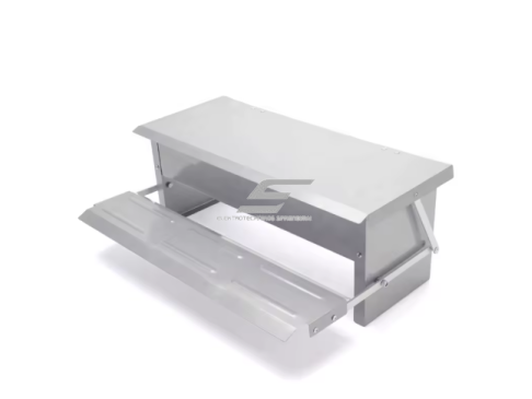 Automatinė metalinė lesykla vištoms | 5 kg talpa | cinkuotas plienas | su dangčiu | gravitacinis veikimas | atspari lauko sąlygoms 1