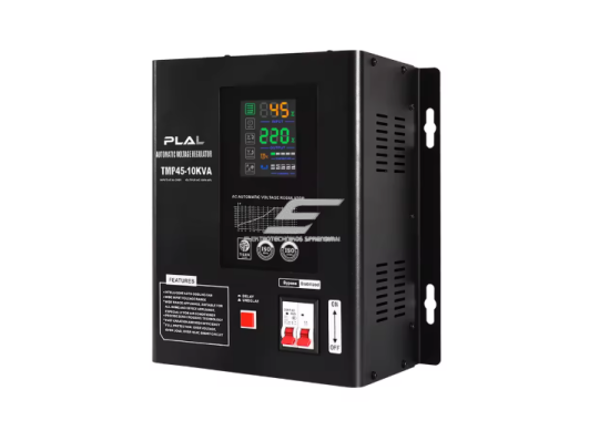 Vienfazis automatinis įtampos stabilizatorius | 10 kVA | 220 V AC | relinis elektroninis valdymas | LED ekranas | PLAL TMP-10KVA