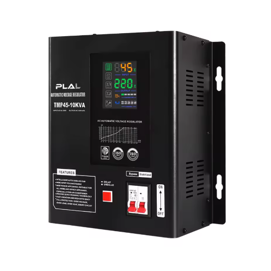 Jednofazowy automatyczny stabilizator napięcia | 10 kVA | 220 V AC | przekaźnikowe sterowanie elektroniczne | wyświetlacz LED | PLAL TMP-10KVA Jednofazowy automatyczny stabilizator napięcia | 10 kVA | 220 V AC | przekaźnikowe sterowanie elektroniczne | wyświetlacz LED | PLAL TMP-10KVA