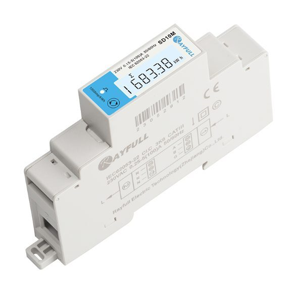 Ühefaasiline elektrienergia arvesti | 100A | 230V | 0,5 klass | DIN-kinnitusega | digitaalne LED-ekraan | Rayfull 2
