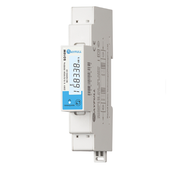Ühefaasiline elektrienergia arvesti | 100A | 230V | 0,5 klass | DIN-kinnitusega | digitaalne LED-ekraan | Rayfull 1