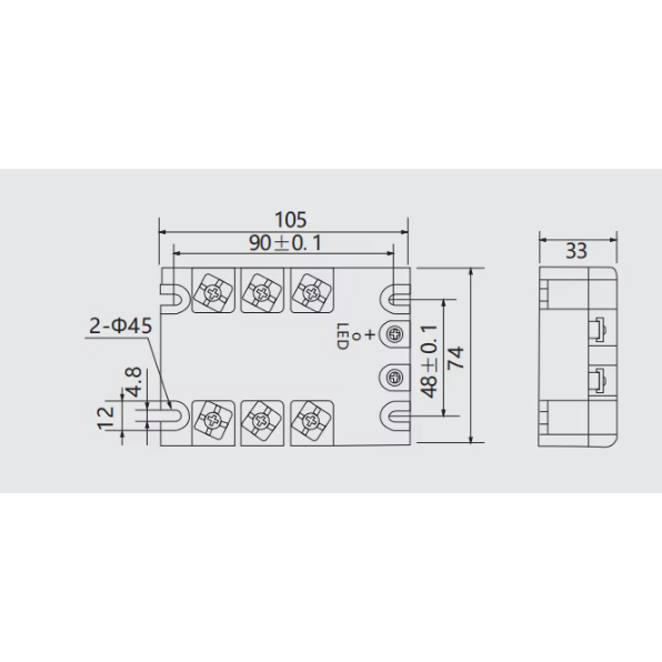Hermeetiline pooljuhtrelee | 50 A | AC → AC | LED-indikaator | kontaktivaba lülitamine | GSR1-3 2 Hermeetiline pooljuhtrelee | 50 A | AC → AC | LED-indikaator | kontaktivaba lülitamine | GSR1-3 2