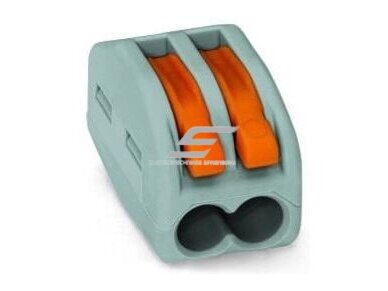 Gnybtas | elektros laidų jungtis | spyruoklinis | atlenkiamas | 2x0,08-2,5mm² | maks. 4mm² | WAGO | 222-412 | 4050821346470 Gnybtas | elektros laidų jungtis | spyruoklinis | atlenkiamas | 2x0,08-2,5mm² | maks. 4mm² | WAGO | 222-412 | 4050821346470