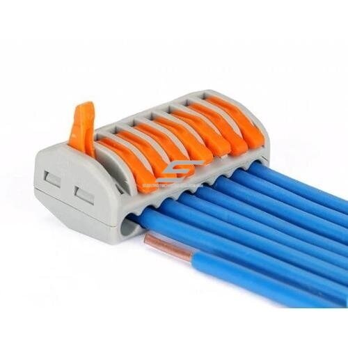 WAGO spaiļu bloks 222-418 | atsperu atvāžamie 8 vietu spailes (vadu savienotājs) | 0,08–2,5 mm² | maks. 4 mm² 1 WAGO spaiļu bloks 222-418 | atsperu atvāžamie 8 vietu spailes (vadu savienotājs) | 0,08–2,5 mm² | maks. 4 mm² 1
