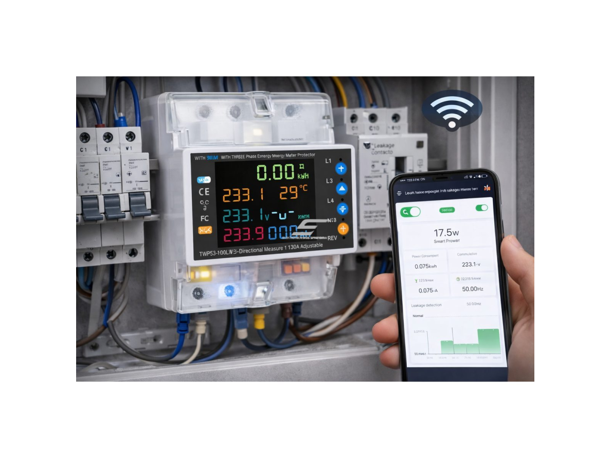 Išmanus WiFi automatinis jungiklis su nuotėkio apsauga ir energijos matavimu | 100A | 220–240V | nuotolinis valdymas | valdymas balsu | TUYA 2 Išmanus WiFi automatinis jungiklis su nuotėkio apsauga ir energijos matavimu | 100A | 220–240V | nuotolinis valdymas | valdymas balsu | TUYA 2