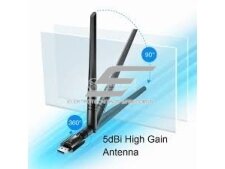 Wi-Fi USB adapteris | stabili ir greita belaidžio tinklo jungtis | 2.4GHz + 5GHz | USB 3.0 | 1400Mbps | CUDY WU1400 2 Wi-Fi USB adapteris | stabili ir greita belaidžio tinklo jungtis | 2.4GHz + 5GHz | USB 3.0 | 1400Mbps | CUDY WU1400 2