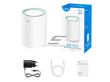 Maršrutizatorius | bevielio tinklo skleidėjas | Wi-Fi Mesh | 2.4GHz + 5GHz | iki 1500 Mbps | CUDYM1500 2 Maršrutizatorius | bevielio tinklo skleidėjas | Wi-Fi Mesh | 2.4GHz + 5GHz | iki 1500 Mbps | CUDYM1500 2