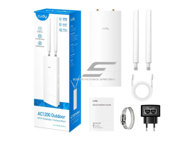 Wi-Fi praplėtėjas | lauko Wi-Fi kartotuvas | Wi-Fi 5 | IP65 | Mesh | PoE | 2.4GHz + 5GHz | iki 1200Mbps | iki 170 m | Cudy RE1200 Outdoor 2 Wi-Fi praplėtėjas | lauko Wi-Fi kartotuvas | Wi-Fi 5 | IP65 | Mesh | PoE | 2.4GHz + 5GHz | iki 1200Mbps | iki 170 m | Cudy RE1200 Outdoor 2