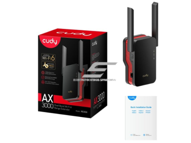 Wi-Fi praplėtėjas maršrutizatorius | Signalo stiprintuvas | bevielio tinklo skleidėjas | Wi-Fi 6 | 2.4 GHz + 5 GHz | iki 3Gbps | CUDYRE 3000 2