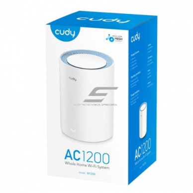 Wi-Fi Mesh süsteem | stabiilne ja lai traadita ühendus | 2.4GHz + 5GHz | kuni 1200 Mbps | CUDYM1200 2 Wi-Fi Mesh süsteem | stabiilne ja lai traadita ühendus | 2.4GHz + 5GHz | kuni 1200 Mbps | CUDYM1200 2