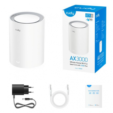 Wi-Fi 6 Mesh system | for creating stable and wide wireless coverage | 2.5G WAN port | 2.4GHz + 5GHz | up to 3000 Mbps | CUDYM3000B 2 Wi-Fi 6 Mesh system | for creating stable and wide wireless coverage | 2.5G WAN port | 2.4GHz + 5GHz | up to 3000 Mbps | CUDYM3000B 2