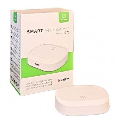 Viedās mājas Zigbee centrāle | Wi-Fi 2.4 GHz | ZigBee 3.0 | līdz 50 ierīcēm | 5V DC | TUYA | Smart Life | WOOX | R7070 1