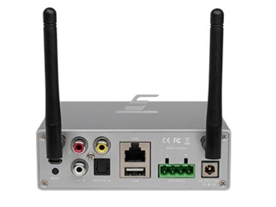 Wi-Fi ir Bluetooth garso stiprintuvas | 2x50W / 2x30W | 24VDC | 4-8Ω | 24bit/192kHz | 120x113x37mm 1 Wi-Fi ir Bluetooth garso stiprintuvas | 2x50W / 2x30W | 24VDC | 4-8Ω | 24bit/192kHz | 120x113x37mm 1