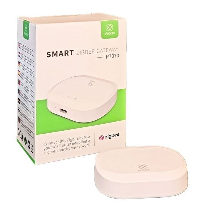 Viedās mājas Zigbee centrāle | Wi-Fi 2.4 GHz | ZigBee 3.0 | līdz 50 ierīcēm | 5V DC | TUYA | Smart Life | WOOX | R7070 1