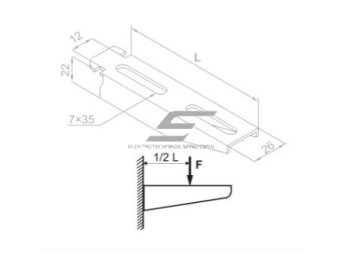 710115 WS150 Kronšteinas su užraktu, ilgis L-160mm 1