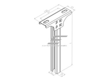 720420 WSP200 Lubinė konsolė su užraktu, ilgis L-200mm 720420 WSP200 Lubinė konsolė su užraktu, ilgis L-200mm
