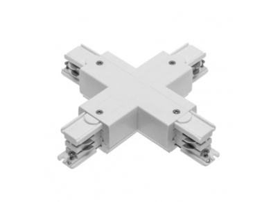 X formos jungtis | bėgelių X-RAIL sujungimui | 3F | 166x166mm | balta | GTV Lighting | XAE-LKXUB-00