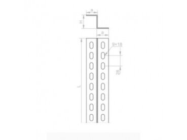 Z formos profilis | 2000x30x35x30x2mm | perforuotas | plieninis | cinkuotas | pilkas | BAKS | ZC30H35/2 | 630420 1 Z formos profilis | 2000x30x35x30x2mm | perforuotas | plieninis | cinkuotas | pilkas | BAKS | ZC30H35/2 | 630420 1