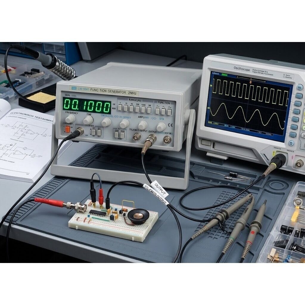 Cyfrowy generator funkcji 2 MHz | do testowania elektroniki | wyświetlacz LED | miernik częstotliwości | wyjście TTL/CMOS 2 Cyfrowy generator funkcji 2 MHz | do testowania elektroniki | wyświetlacz LED | miernik częstotliwości | wyjście TTL/CMOS 2