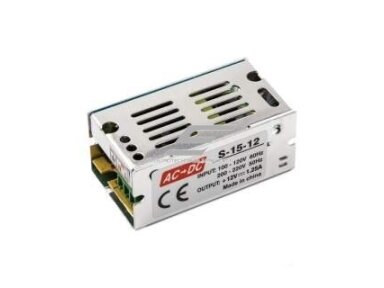 Impulsinis maitinimo šaltinis LED juostai | 12W | 12VDC | 1A | 70x38x30mm | IP20 | 4779041462684 Impulsinis maitinimo šaltinis LED juostai | 12W | 12VDC | 1A | 70x38x30mm | IP20 | 4779041462684