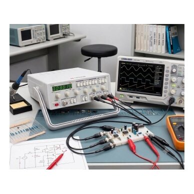 Signālu / funkciju ģenerators | 0,1 Hz–10 MHz | elektronikas testēšanai un remontam | sinusoidālais, trīsstūra, taisnstūra, impulsu un rampas vilnis 4 Signālu / funkciju ģenerators | 0,1 Hz–10 MHz | elektronikas testēšanai un remontam | sinusoidālais, trīsstūra, taisnstūra, impulsu un rampas vilnis 4