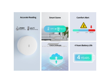 Išmanus | belaidis temperatūros ir drėgmės jutiklis | baltas | Wi-Fi | Zigbee | SONOFF | SNZB-02P | 6920075740622 Išmanus | belaidis temperatūros ir drėgmės jutiklis | baltas | Wi-Fi | Zigbee | SONOFF | SNZB-02P | 6920075740622
